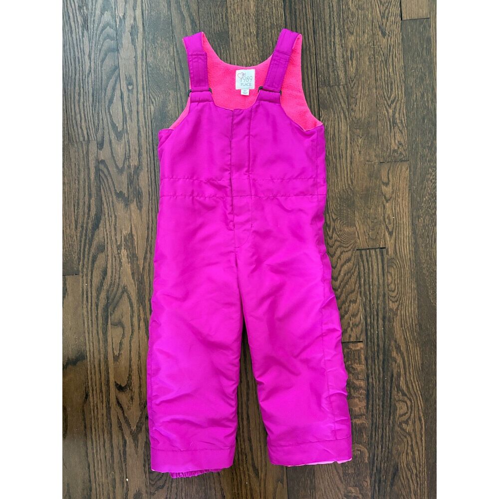 Children's Place Toddler Snow Pants Snow Bib Ski Pants 4T Pink and Purple
